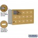 Salsbury Cell Phone Storage Locker - 3 Door High Unit (8 Inch Deep Compartments) - 15 A Doors - Gold - Recessed Mounted - Master Keyed Locks  19038-15GRK